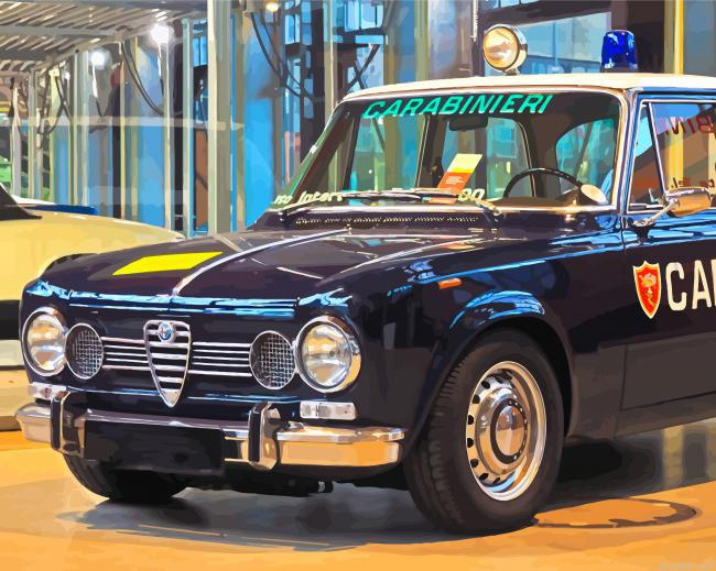 Classic Police Car Painting By Numberss.png