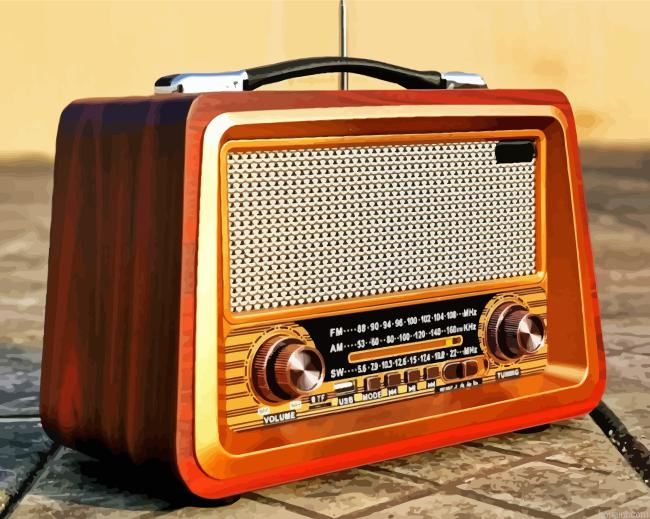 Classic Vintage Radio Painting By Numberss.png