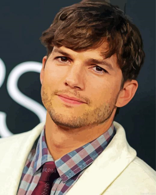 Classy Ashton Kutcher Painting By Numberss.png