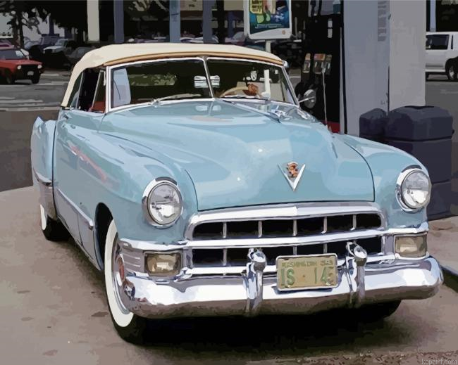 Classy Blue Car Painting By Numberss.png