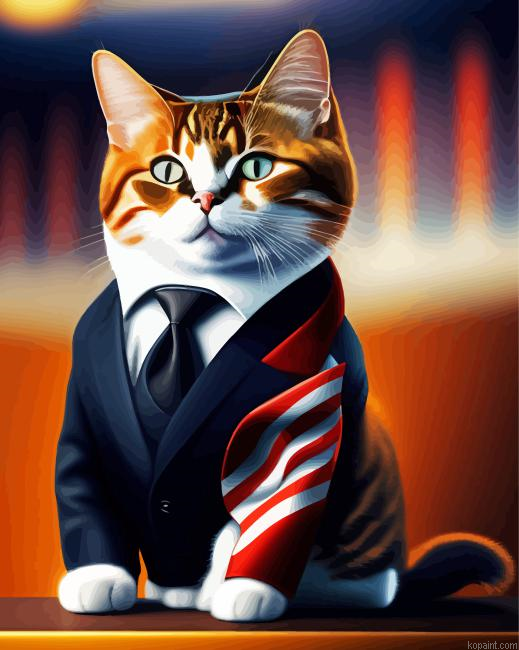 Classy Cat In Suit Painting By Numberss.png