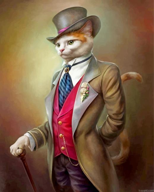 Classy Cat Painting By Numberss.png