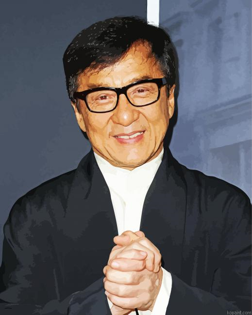 Classy Jackie Chan Actor Paint By Numbers