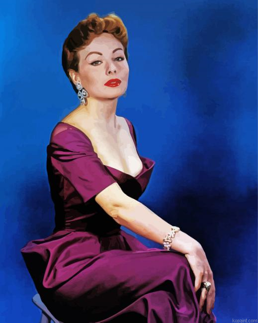 Classy Jeanne Crain Painting By Numberss.png