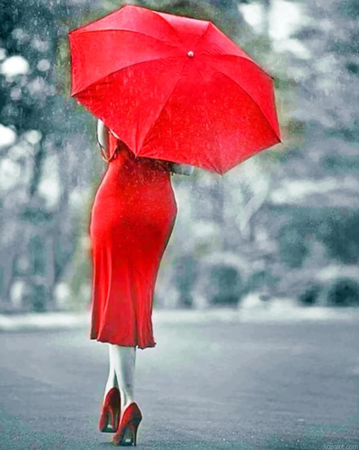 Classy Lady Wearing Red New Painting By Numberss.png