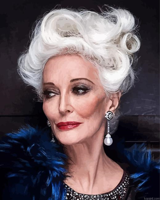 Classy Old Woman Painting By Numberss.png