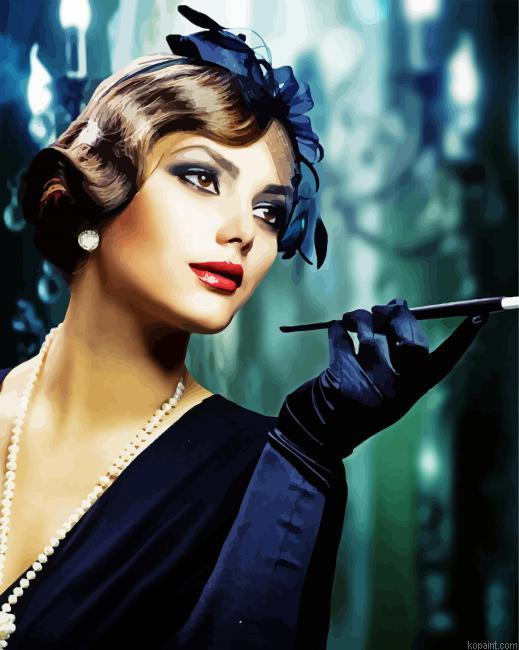 Classy Retro Woman Painting By Numberss.png