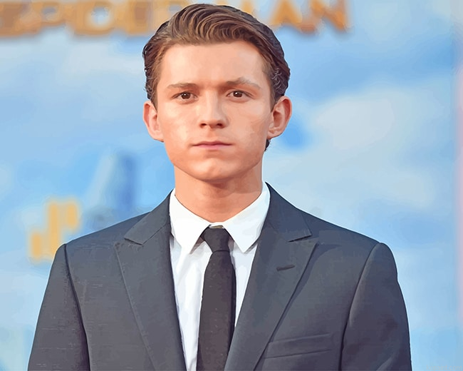 Classy Tom Holland Spiderman New Painting By Numberss.png