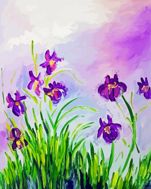 Claude Monet Lilac Irises Painting By Numberss.png