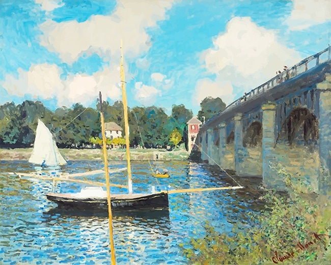 Claude Monet The Bridge At Argenteuil New Painting By Numberss.png