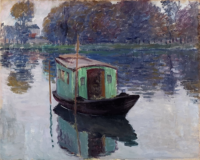 Claude Monet The Studio Boat New Painting By Numberss.png