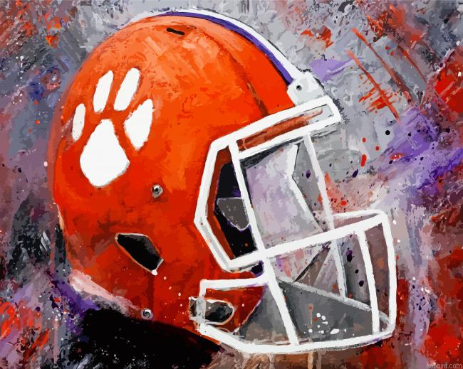 Clemson Tigers Football Helmet Painting By Numberss.png
