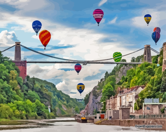 Clifton Bridge And Balloons Painting By Numberss.png