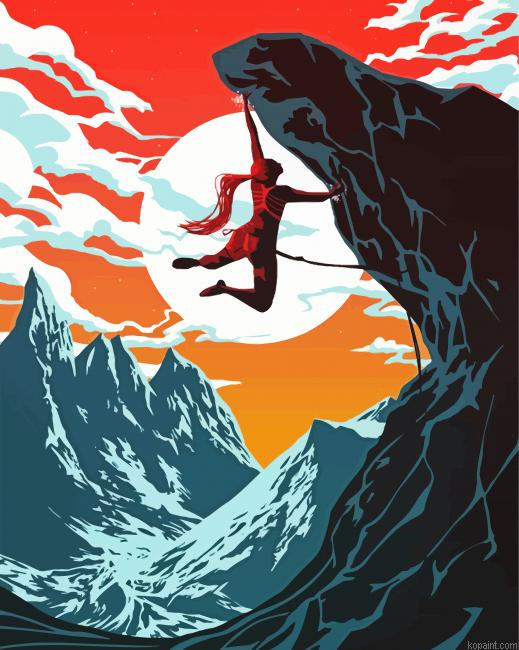 Climber Girl Painting By Numberss.png