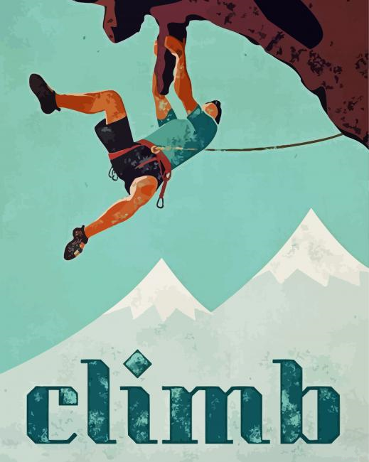 Climber Girl Poster Painting By Numberss.png