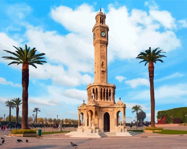 Clock Tower Izmir Turkey Painting By Numberss.png