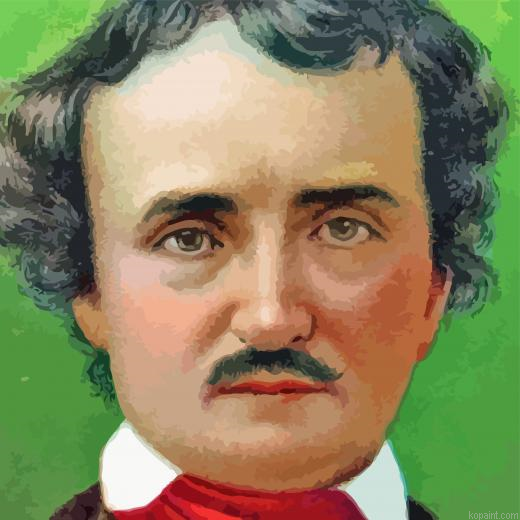 Close Up Edgar Allen Poe Paint By Numbers