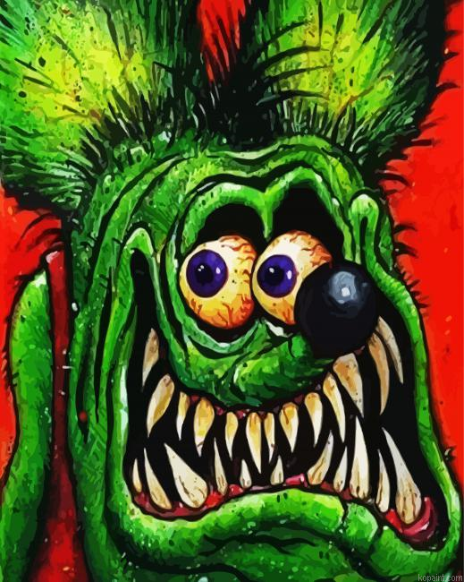Close Up Rat Fink Painting By Numberss.png