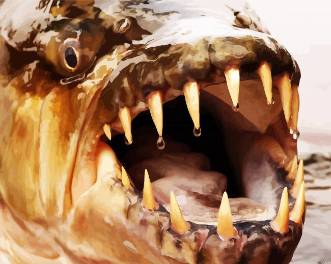 Close Up Tigerfish Paint By Numbers