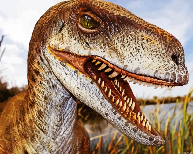 Close Up Velociraptor Painting By Numberss.png