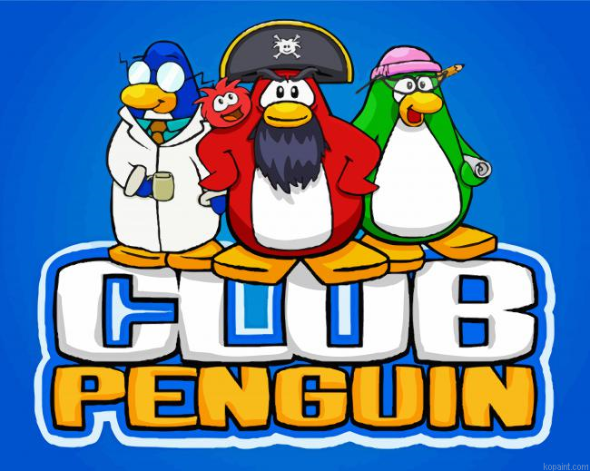 Club Penguin Poster Painting By Numberss.png
