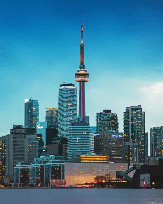 Cn Tower Buildings Painting By Numberss.png