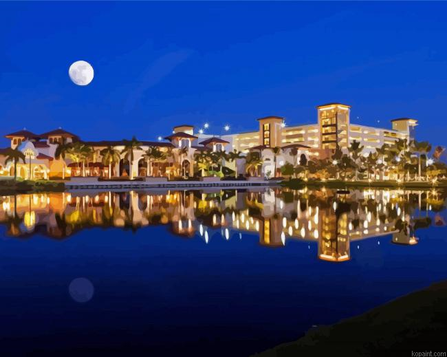Coconut Creek And Moon Reflection Painting By Numberss.png