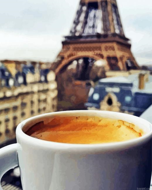 Coffee In Paris France Paint By Numbers