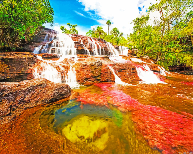 Colombian River Painting By Numberss.png