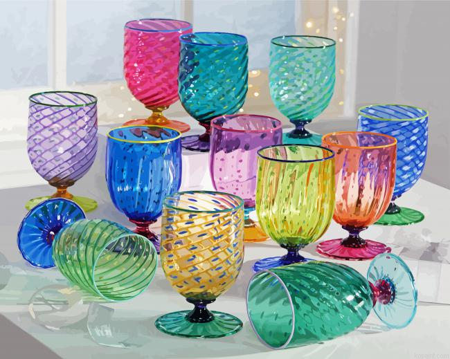 Colored Glassware Painting By Numberss.png