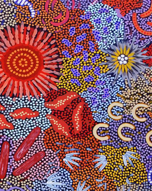 Colorful Aboriginal Art Painting By Numberss.png