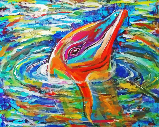 Colorful Abstract Dolphin Painting By Numberss.png
