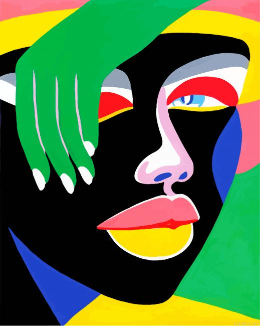 Colorful Abstract Face Painting By Numberss.png