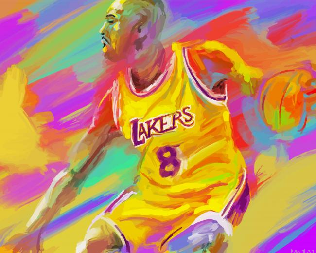 Colorful Abstract Kobe Bryant Painting By Numberss.png
