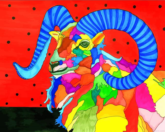 Colorful Abstract Sheep Painting By Numberss.png