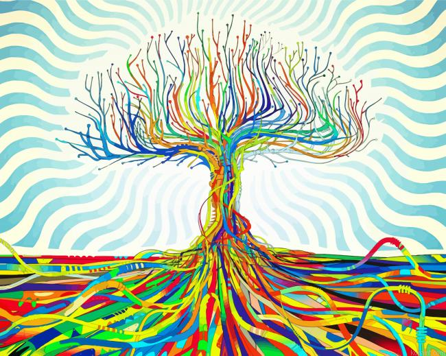 Colorful Abstract Trees Painting By Numberss.png
