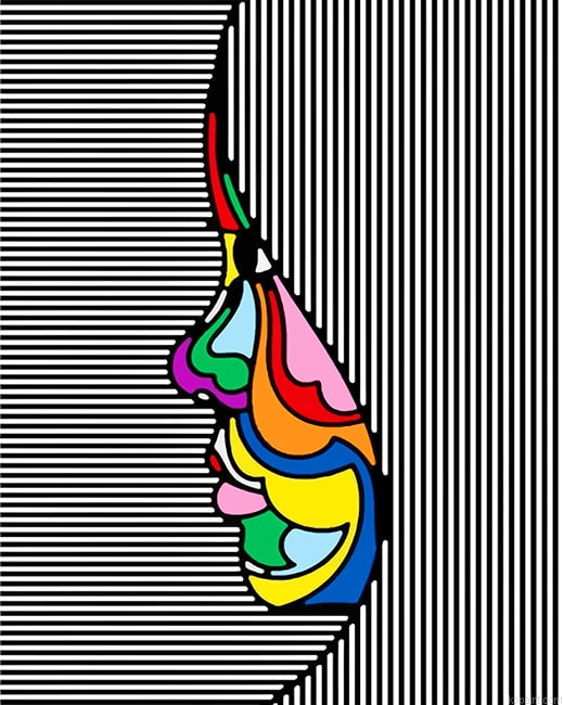 Colorful Abstract Woman Face New Painting By Numberss.png