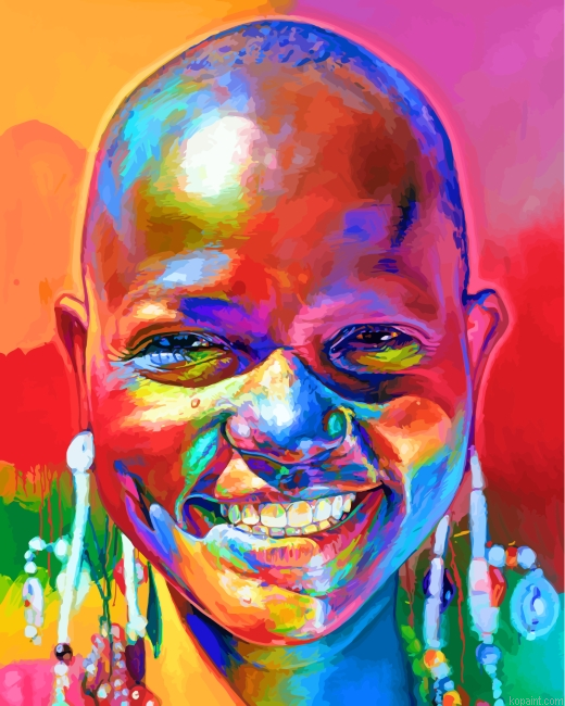 Colorful African Woman Painting By Numberss.png