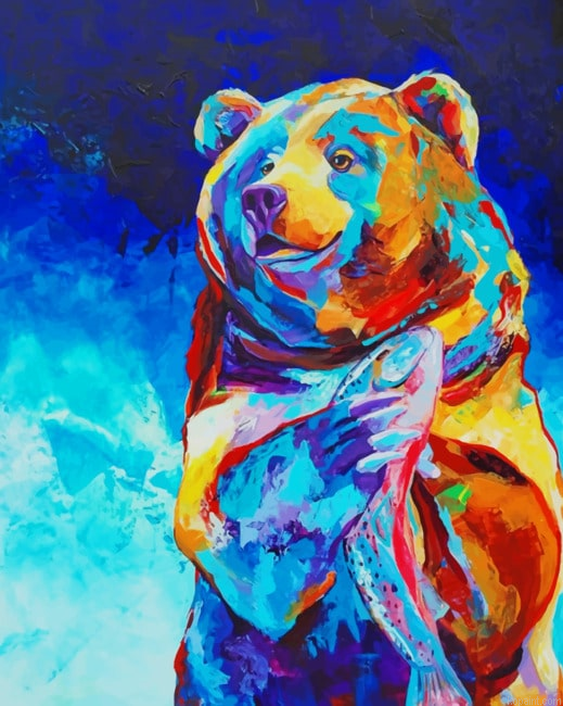 Colorful Bear New Painting By Numberss.png