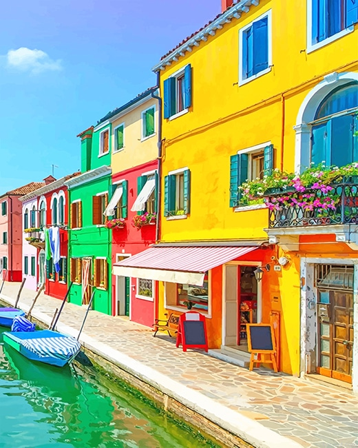 Colorful Beautiful Streets Paint By Numbers