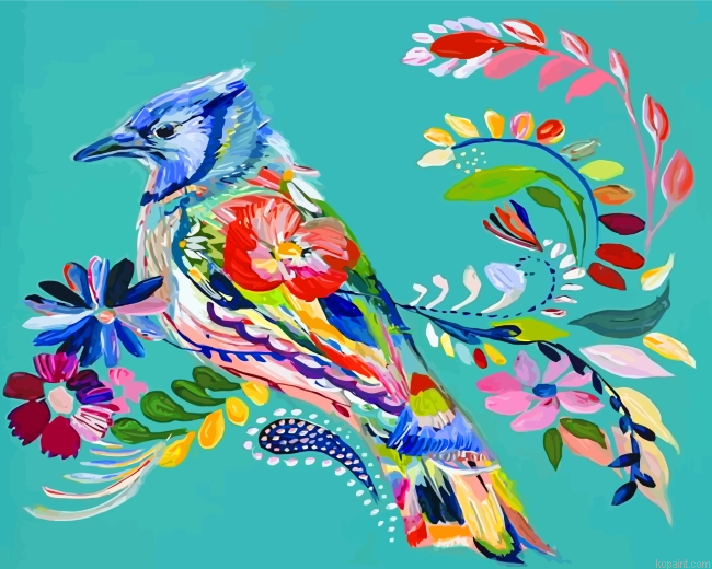 Colorful Bird Painting By Numberss.png