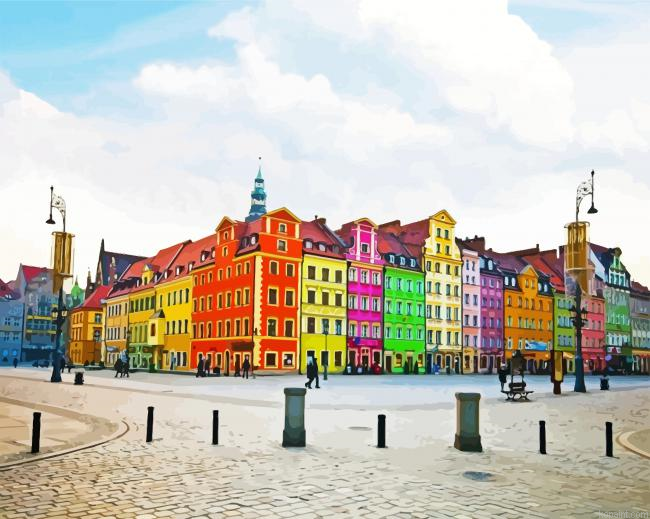 Colorful Buildings Wroclaw Poland Painting By Numberss.png