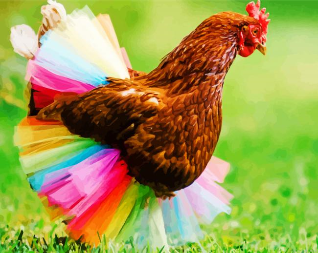 Colorful Chicken Painting By Numberss.png