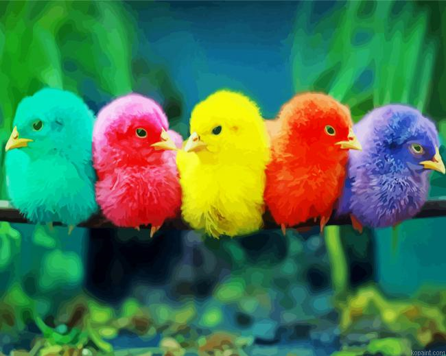 Colorful Chicks Painting By Numberss.png