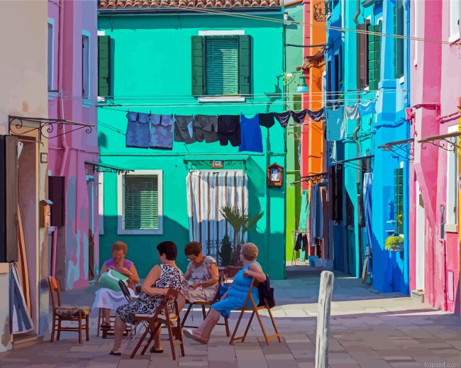 Colorful City Art Paint By Numbers
