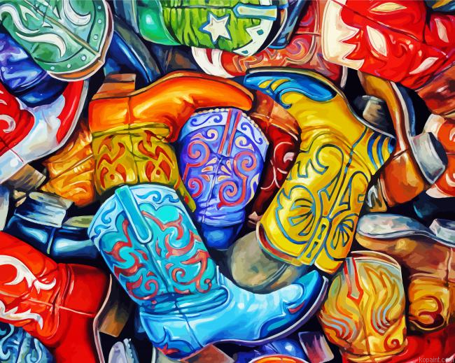 Colorful Cowboy Boots Painting By Numberss.png