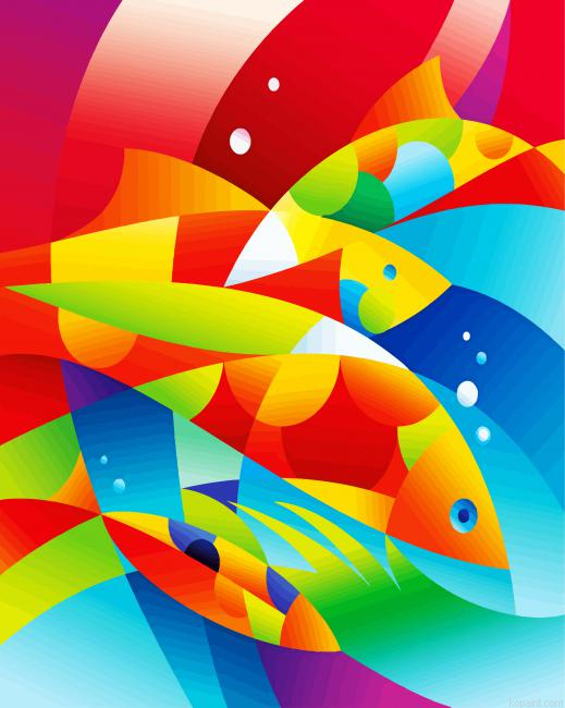 Colorful Cubsim Fishese Painting By Numberss.png