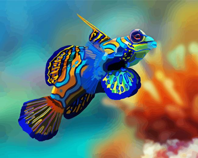 Colorful Cute Fish Painting By Numberss.png