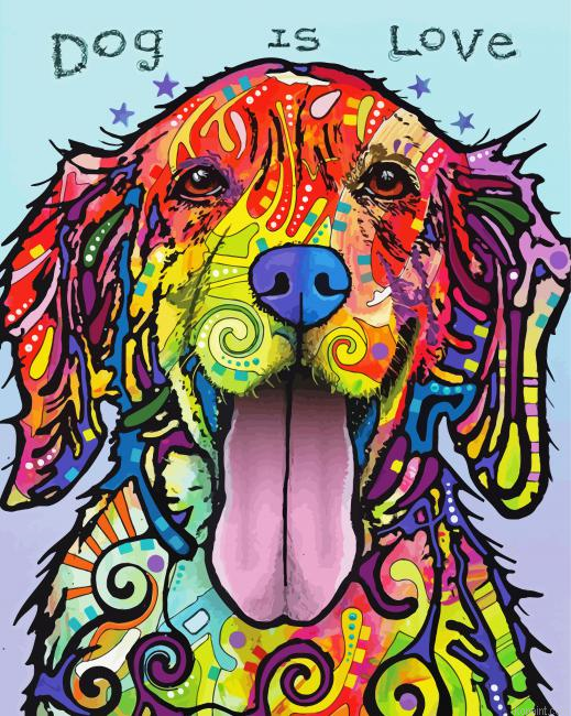 Colorful Dog Paint By Numbers