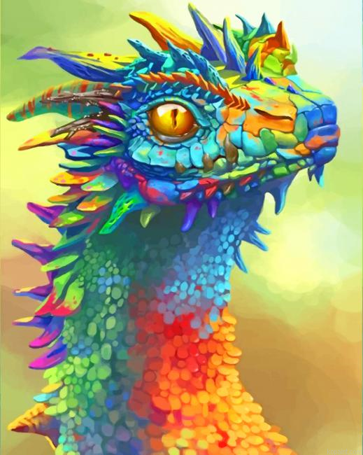 Colorful Dragon New Painting By Numberss.png